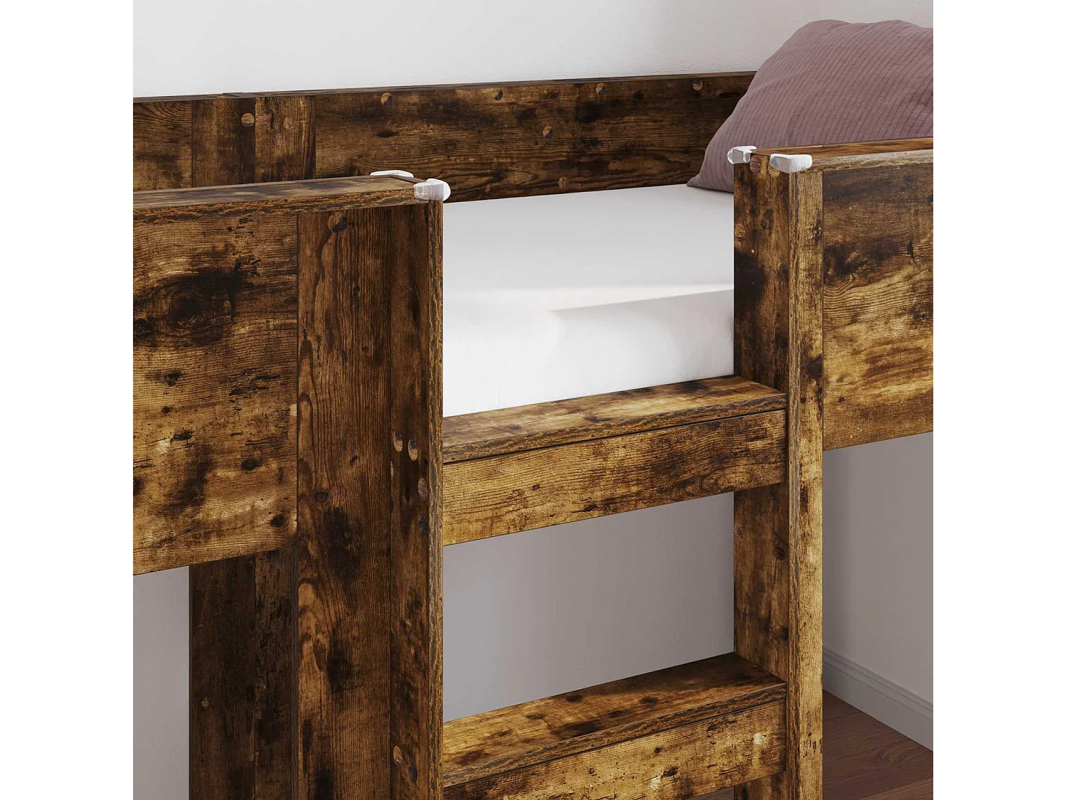 Berkfield Bunk Bed for Kids Smoked Oak 100 x 200 cm Engineered wood