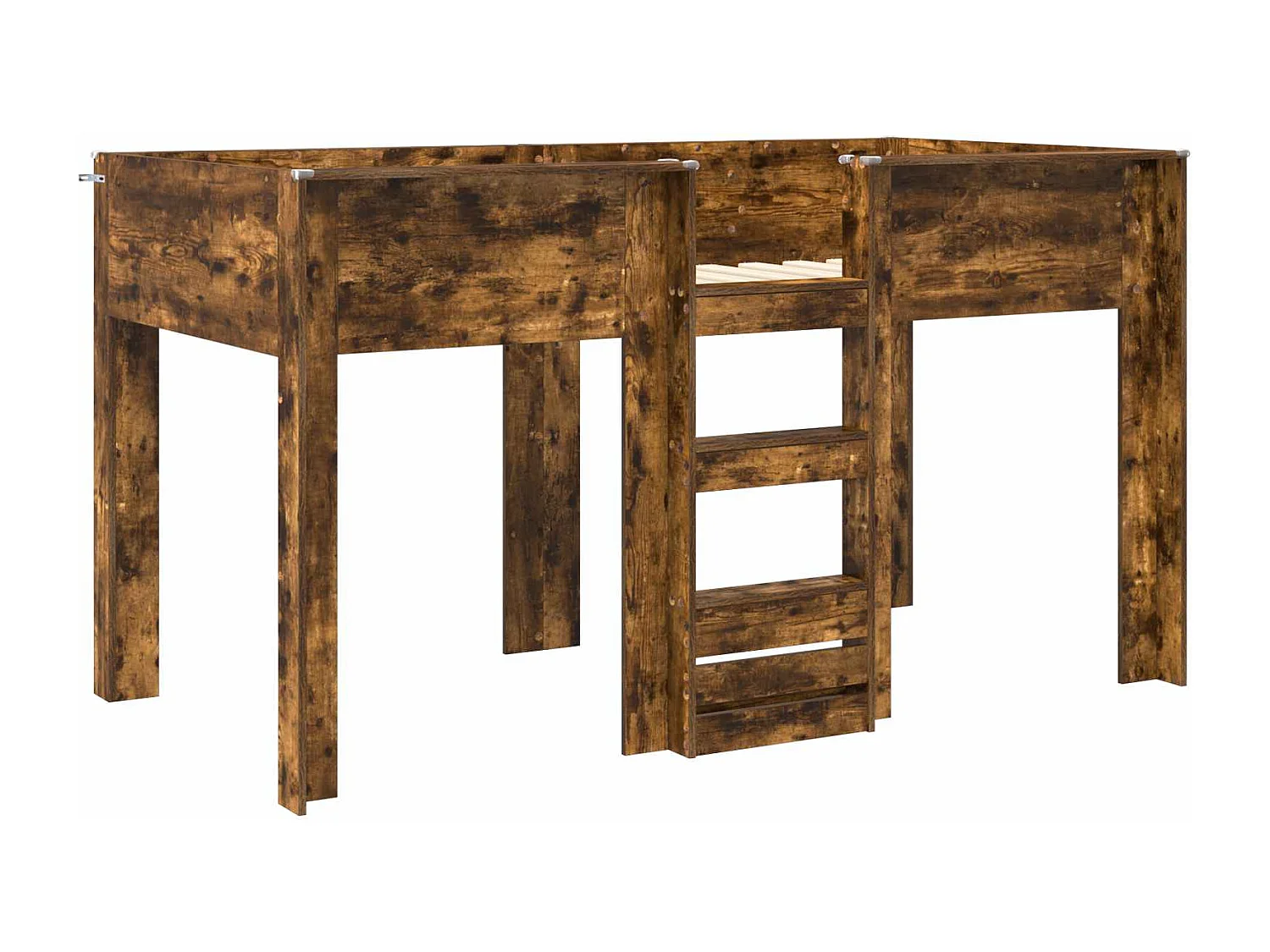 Berkfield Bunk Bed for Kids Smoked Oak 100 x 200 cm Engineered wood