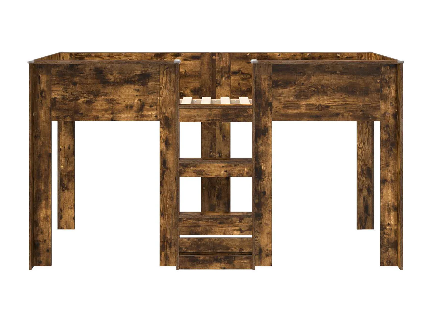 Berkfield Bunk Bed for Kids Smoked Oak 100 x 200 cm Engineered wood