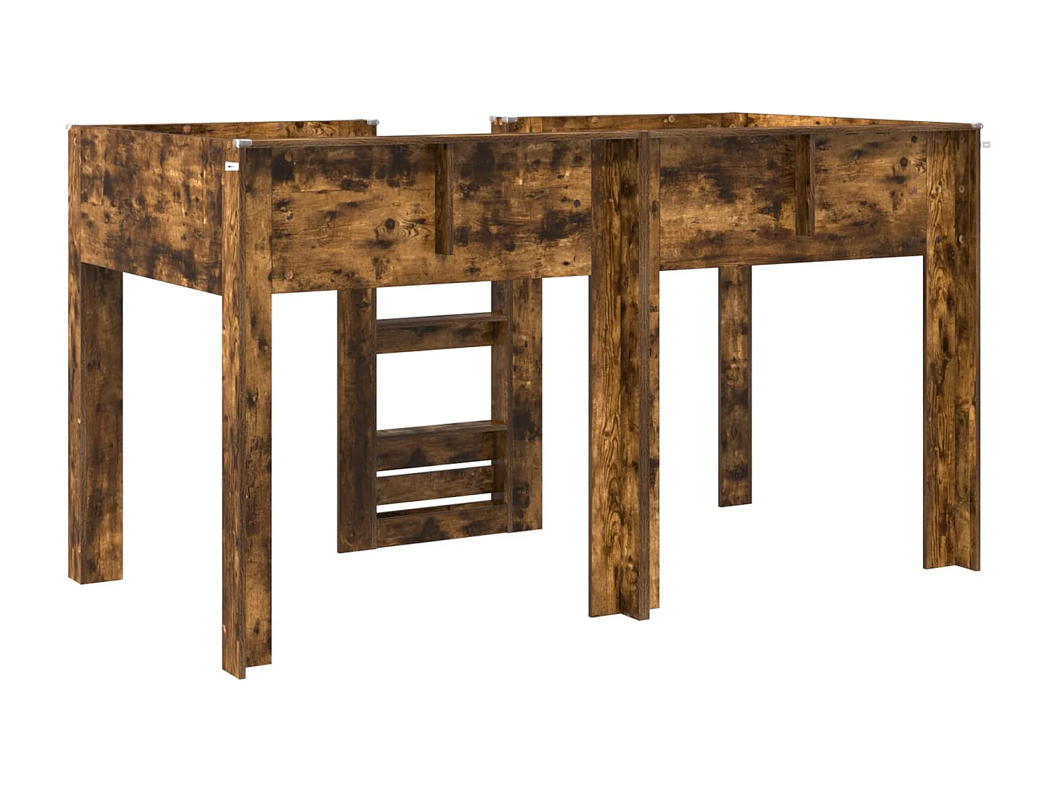 Berkfield Bunk Bed for Kids Smoked Oak 100 x 200 cm Engineered wood