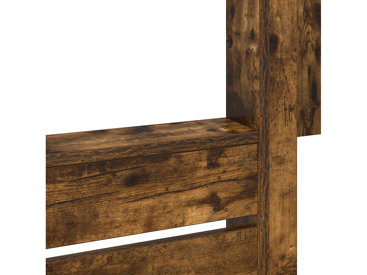 Berkfield Bunk Bed for Kids Smoked Oak 100 x 200 cm Engineered wood