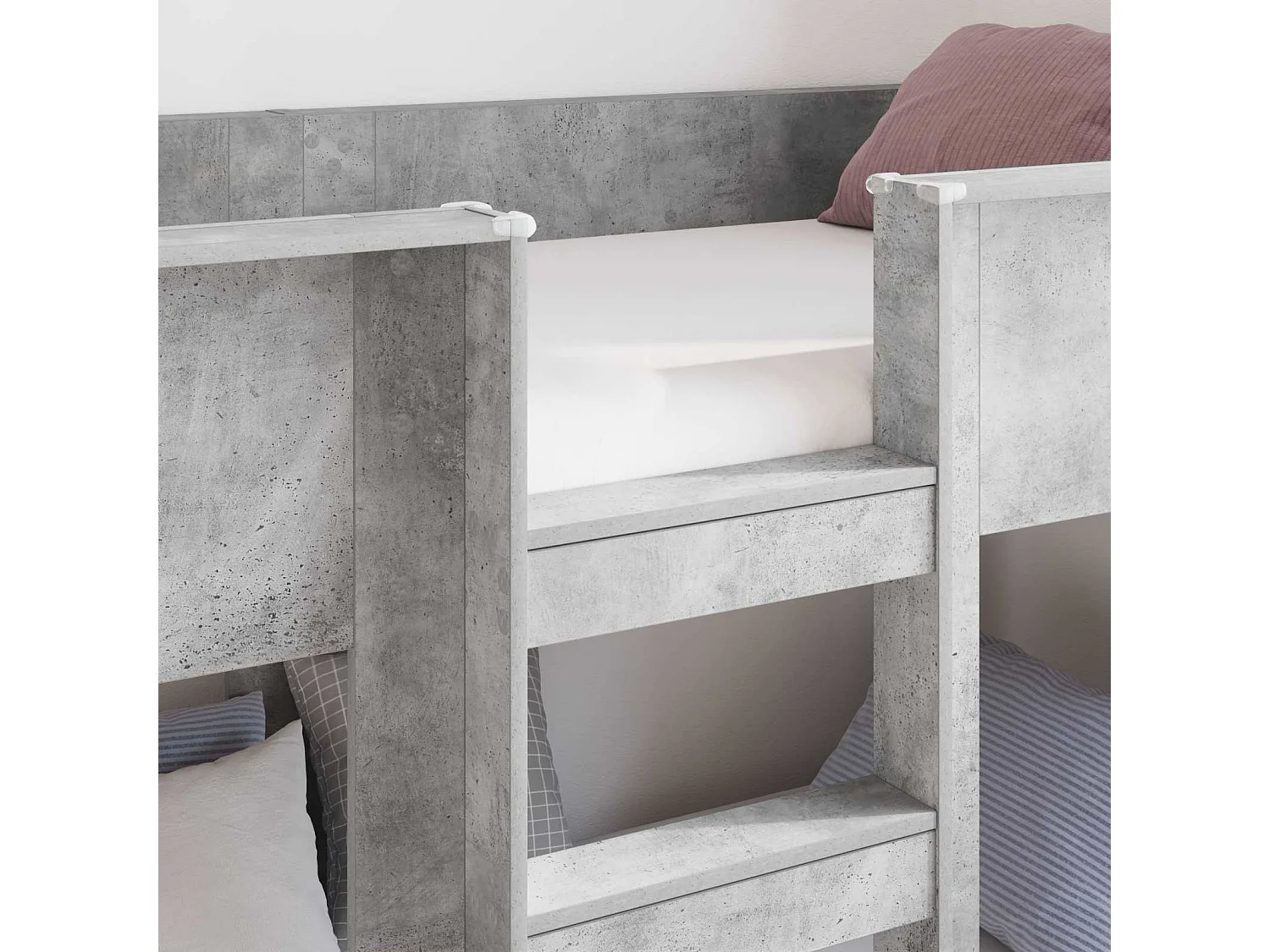 Berkfield Bunk Bed for Kids Concrete Grey 100 x 200 cm Engineered Wood