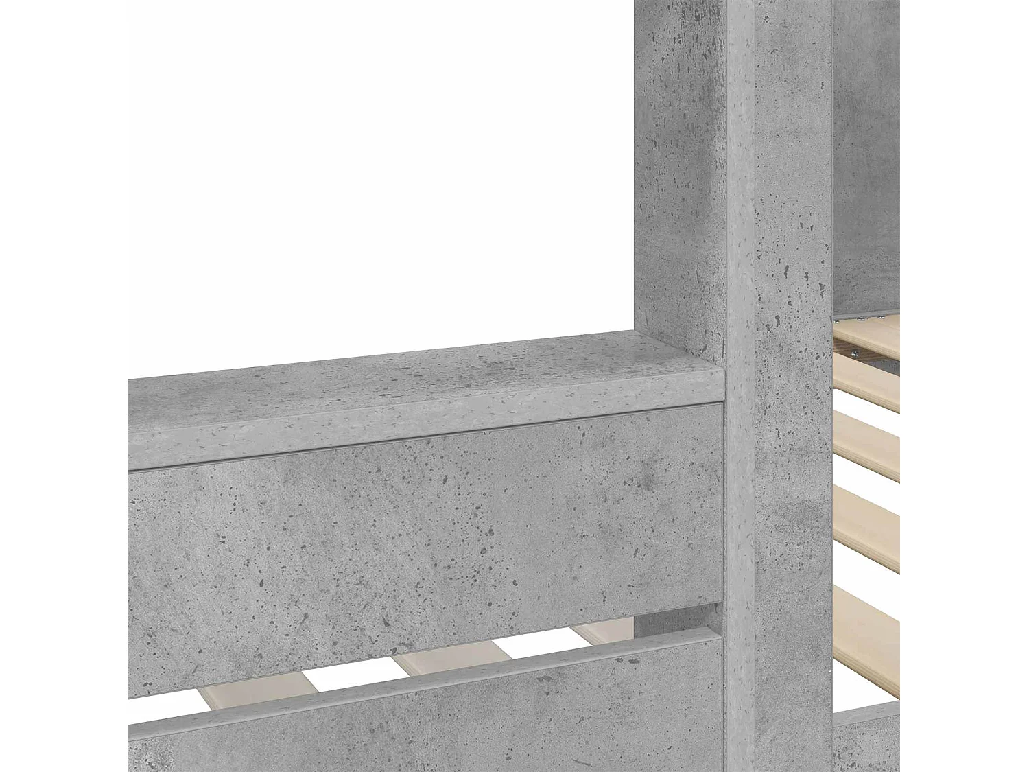 Berkfield Bunk Bed for Kids Concrete Grey 100 x 200 cm Engineered Wood