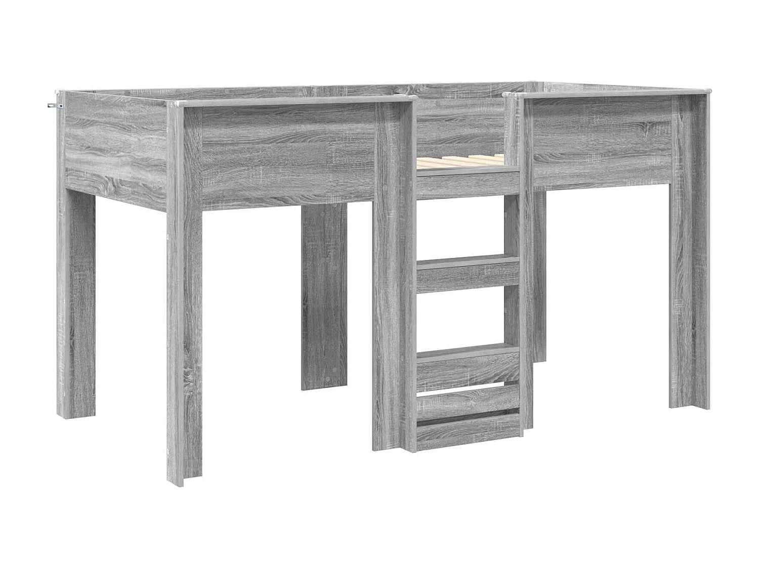 Berkfield Bunk Bed for Kids Grey Sonoma 100 x 200 cm Engineered wood