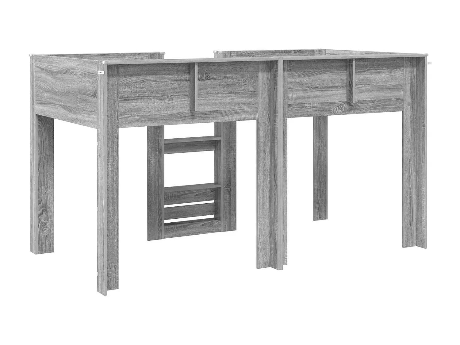 Berkfield Bunk Bed for Kids Grey Sonoma 100 x 200 cm Engineered wood