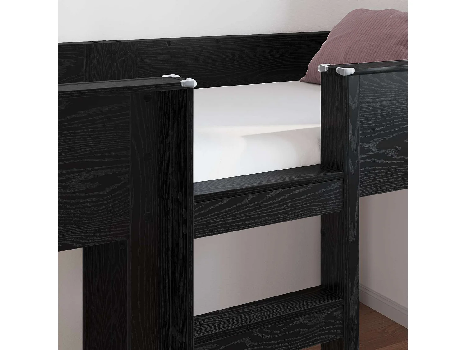 Berkfield Bunk Bed for Kids Black Oak 100 x 200 cm Engineered wood