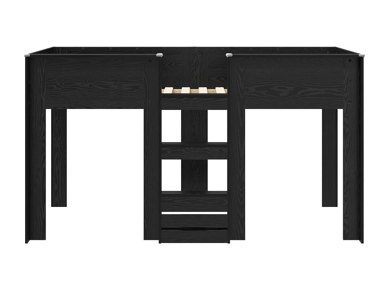 Berkfield Bunk Bed for Kids Black Oak 100 x 200 cm Engineered wood