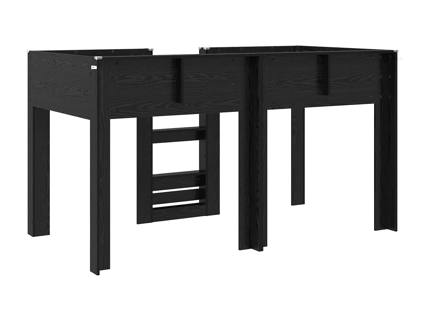 Berkfield Bunk Bed for Kids Black Oak 100 x 200 cm Engineered wood