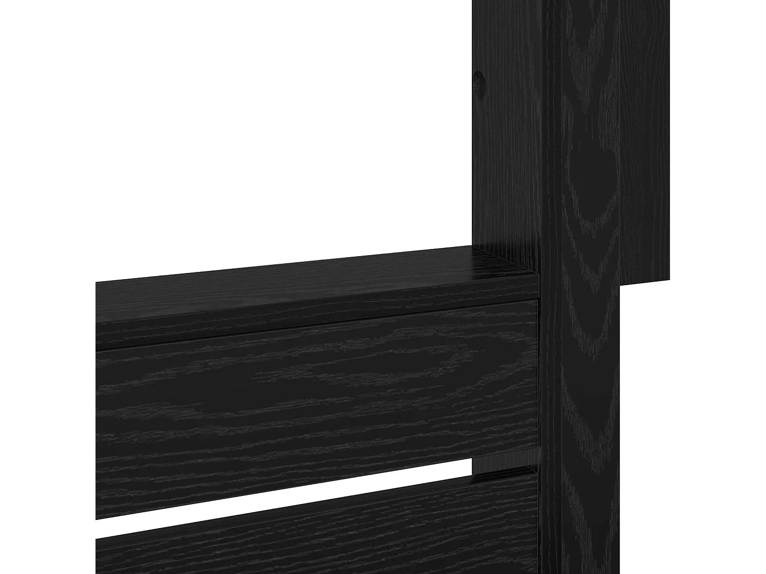 Berkfield Bunk Bed for Kids Black Oak 100 x 200 cm Engineered wood