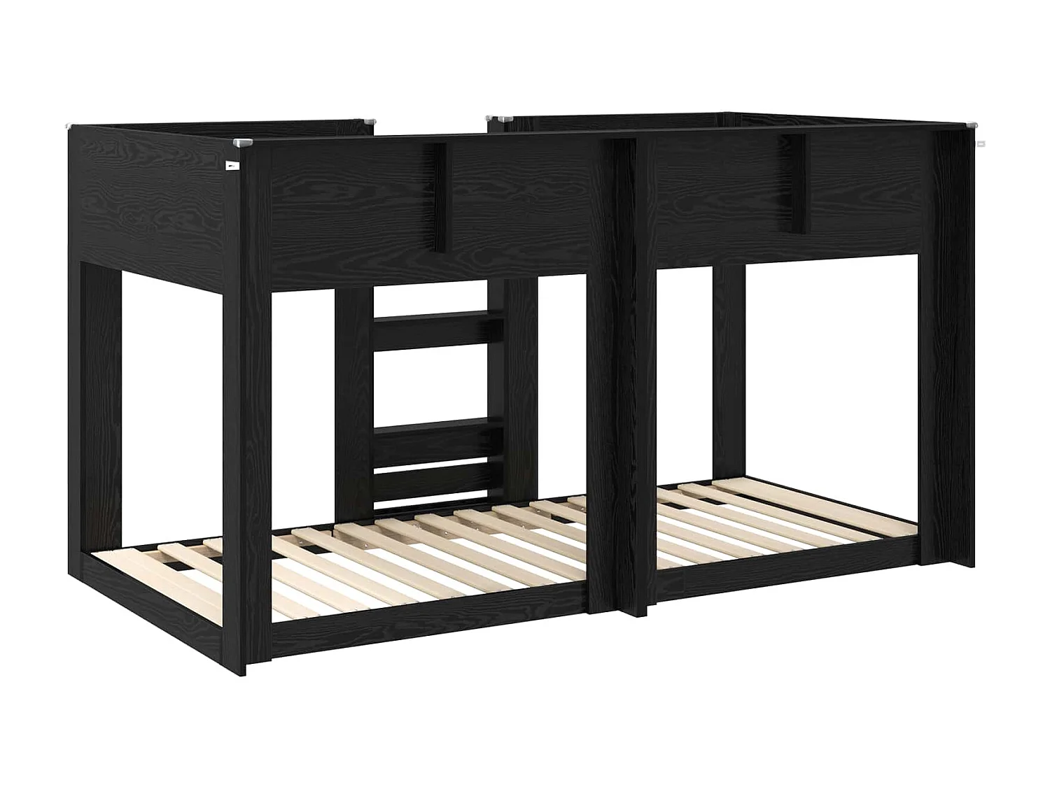 Berkfield Bunk Bed for Kids Black Oak 75 x 190 cm Engineered Wood