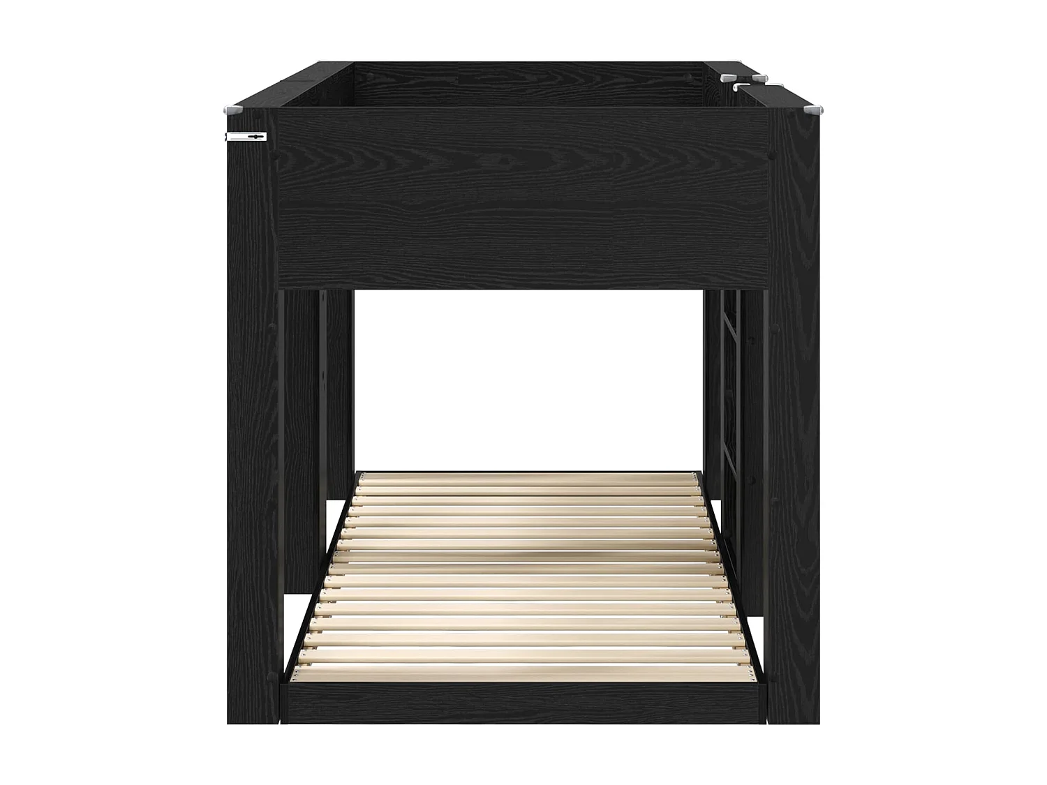 Berkfield Bunk Bed for Kids Black Oak 80 x 200 cm Engineered Wood