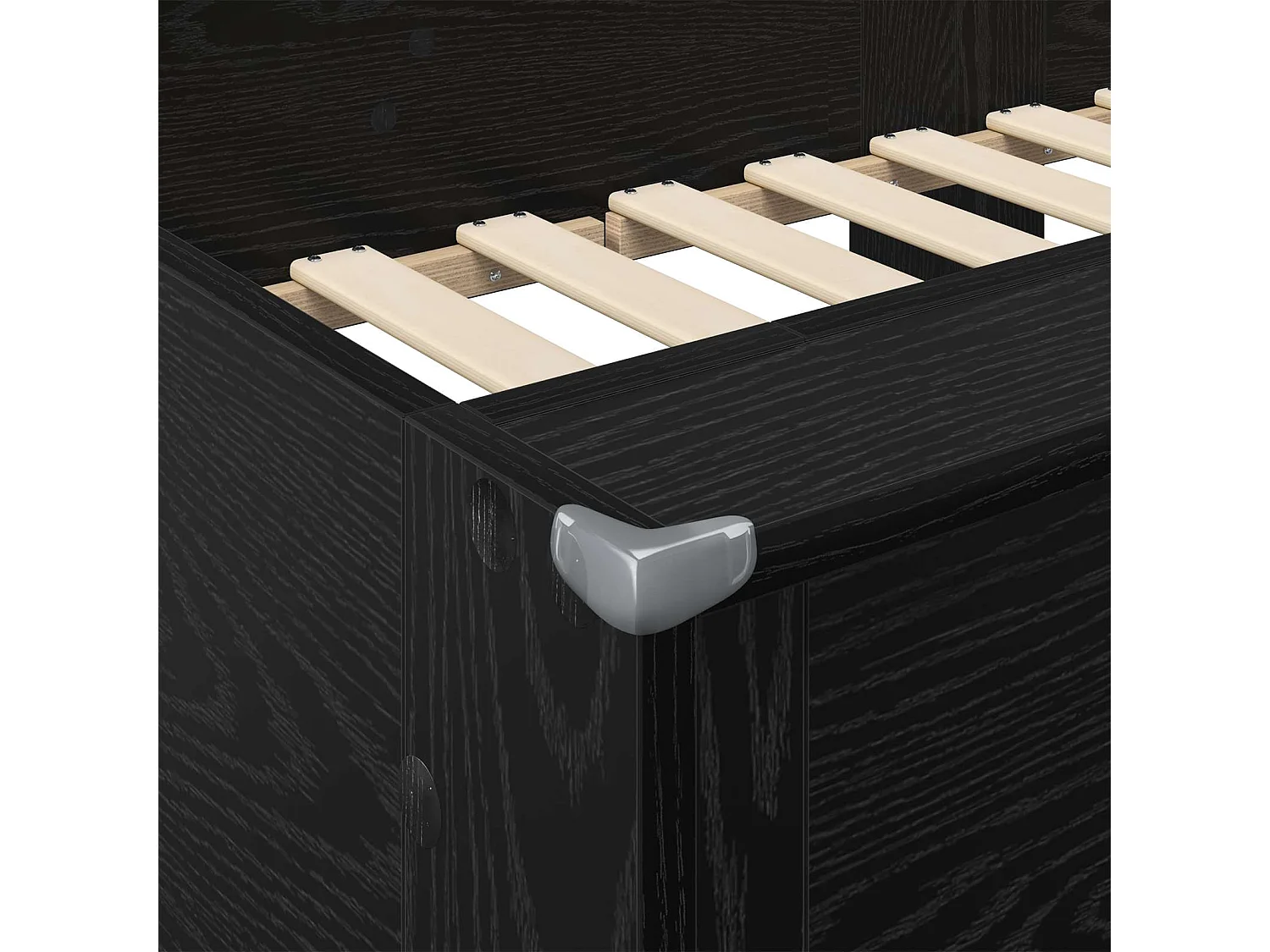 Berkfield Bunk Bed for Kids Black Oak 100 x 200 cm Engineered Wood