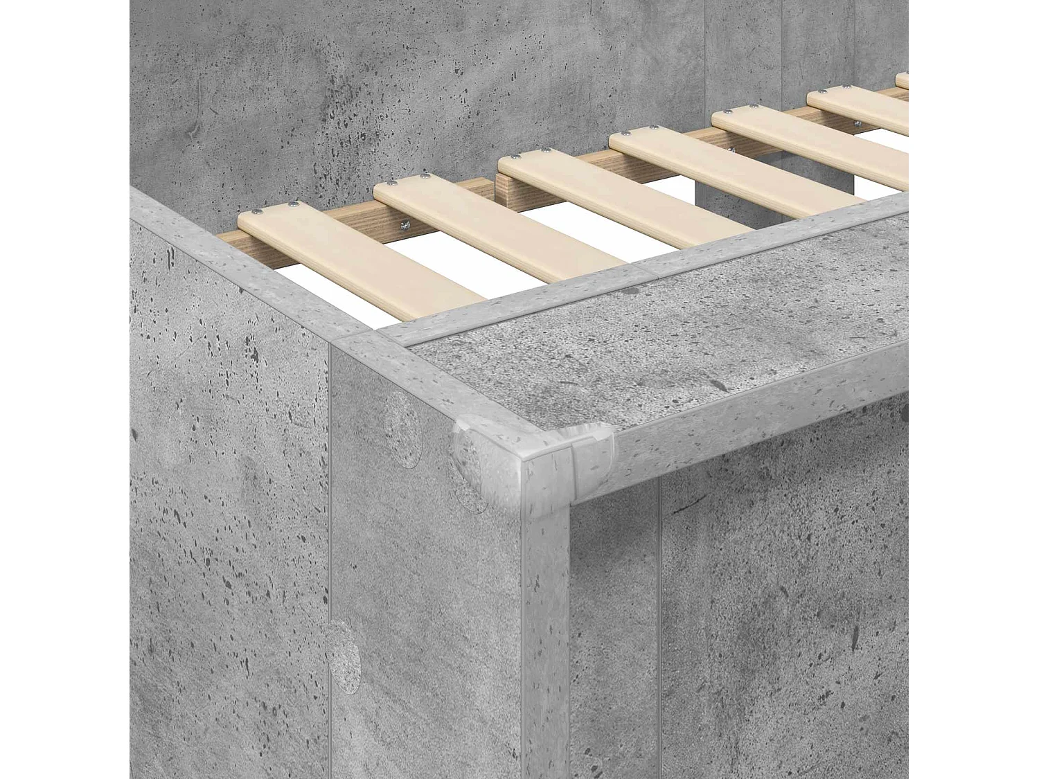 Berkfield Bunk Bed for Kids Concrete Grey 100 x 200 cm Engineered wood