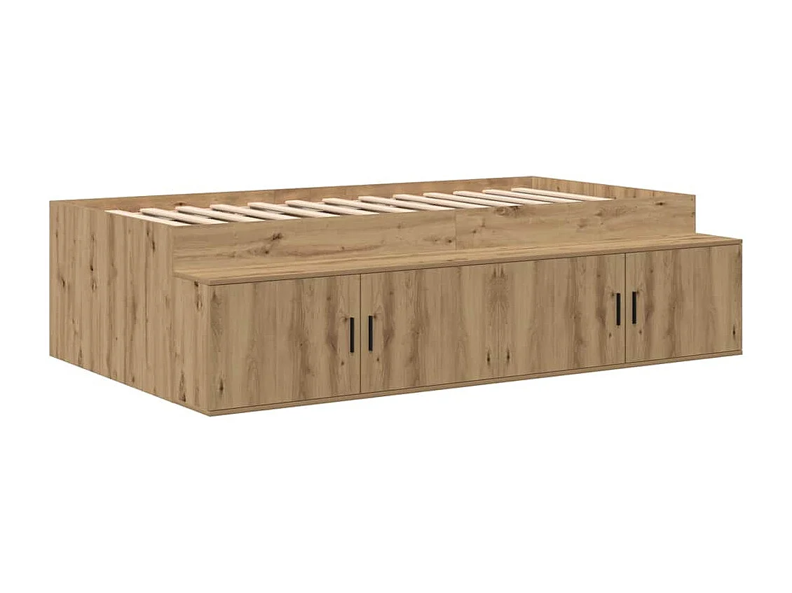 Berkfield Storage Bed Frame Artisan Oak 75 cm Engineered Wood
