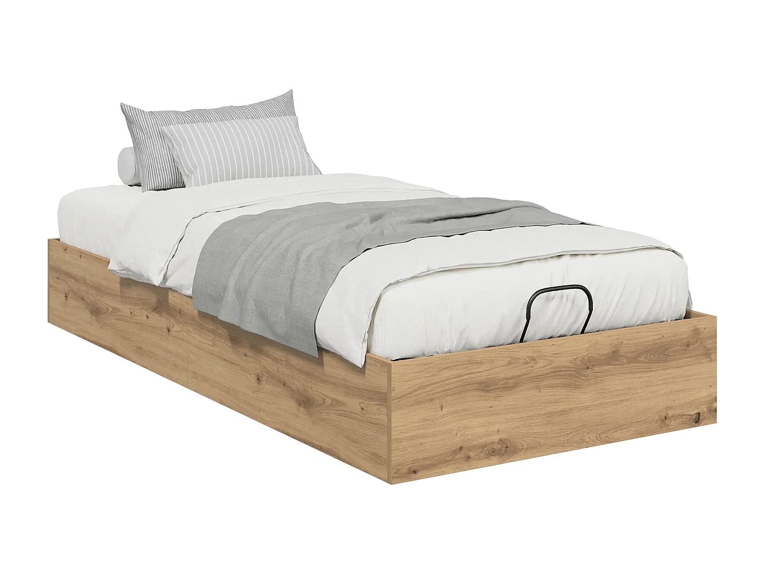 Berkfield Ottoman Bed Frame Artisan Oak 80.5 x 200 cm Engineered Wood