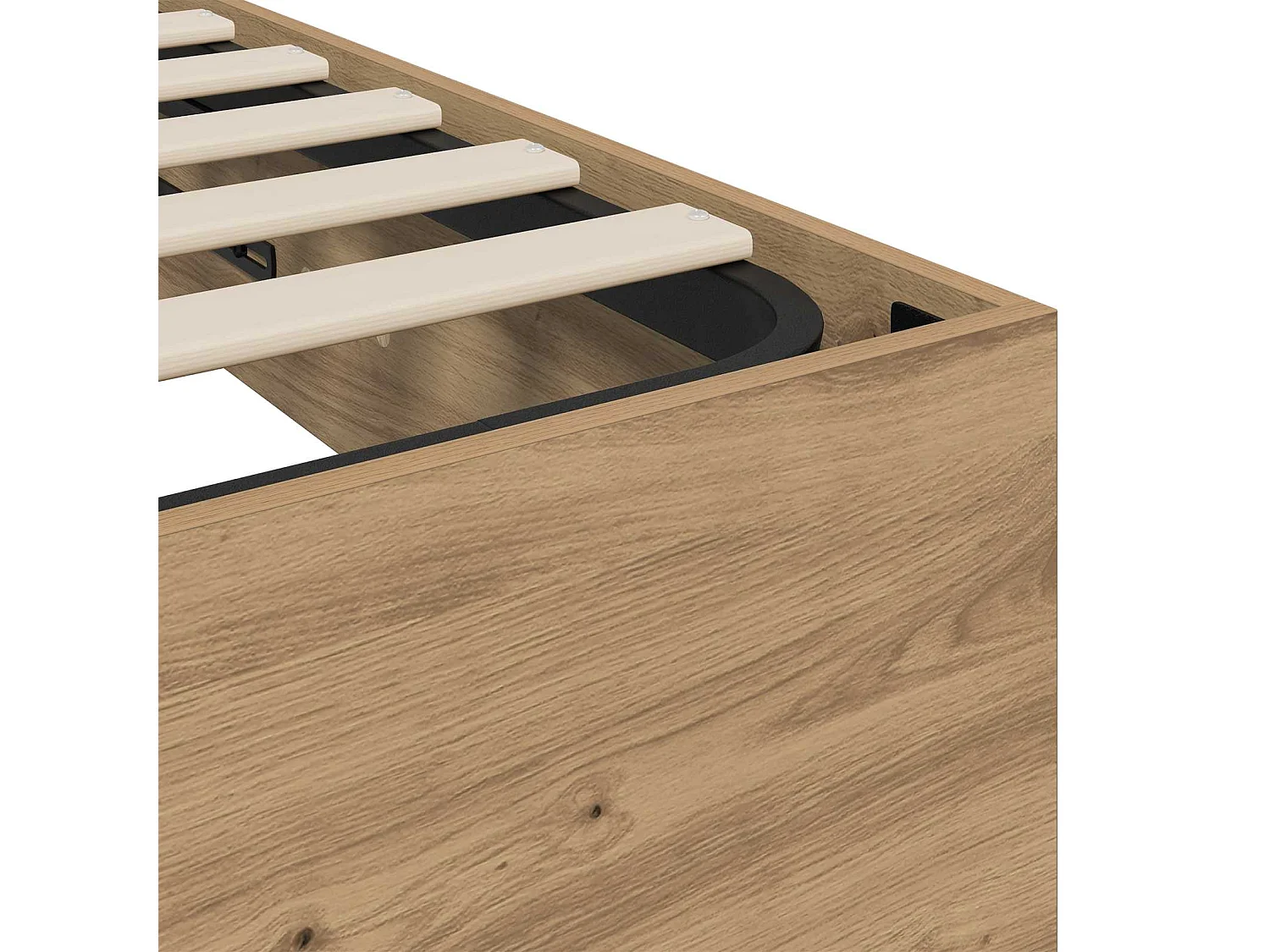Berkfield Ottoman Bed Frame Artisan Oak 80.5 x 200 cm Engineered Wood