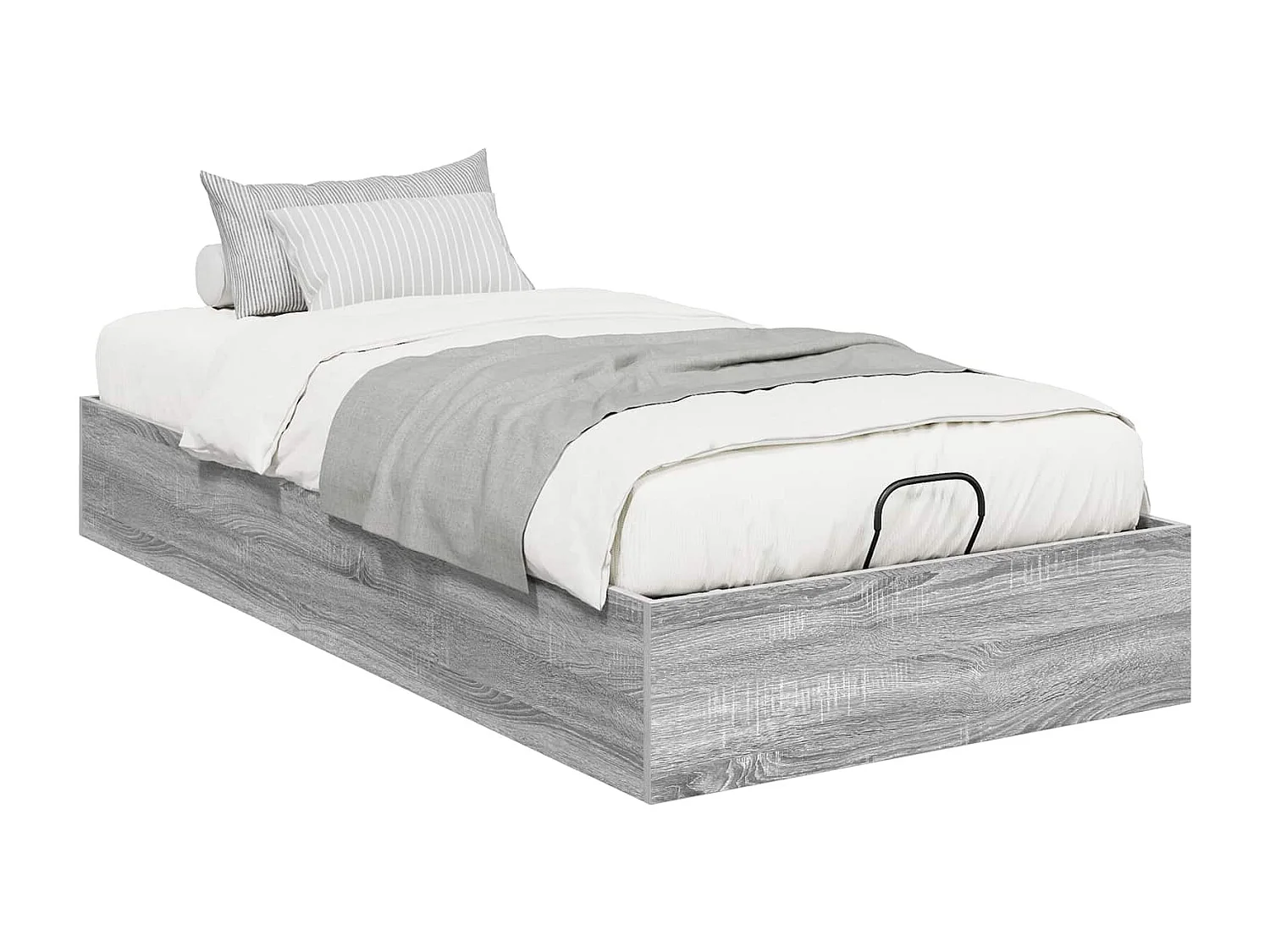 Berkfield Ottoman Bed Frame Grey Sonoma 80.5 x 200 cm Engineered Wood