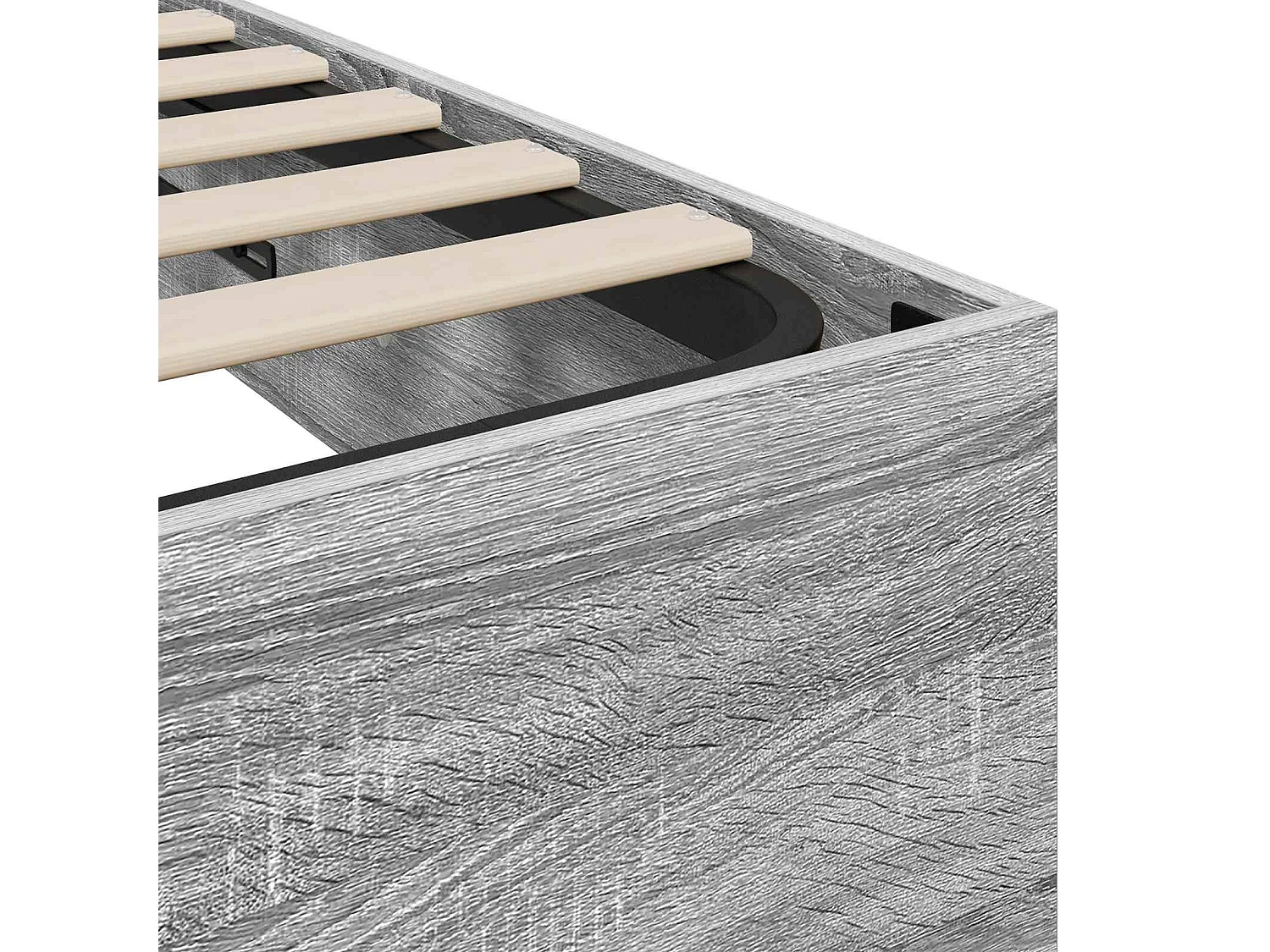 Berkfield Ottoman Bed Frame Grey Sonoma 80.5 x 200 cm Engineered Wood
