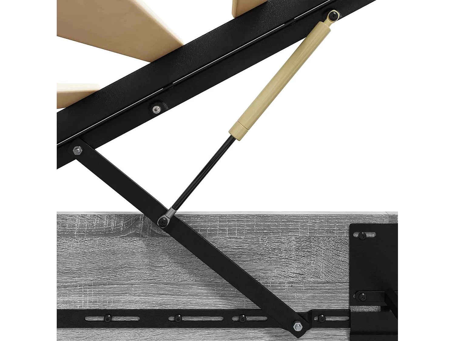 Berkfield Ottoman Bed Frame Grey Sonoma 80.5 x 200 cm Engineered Wood