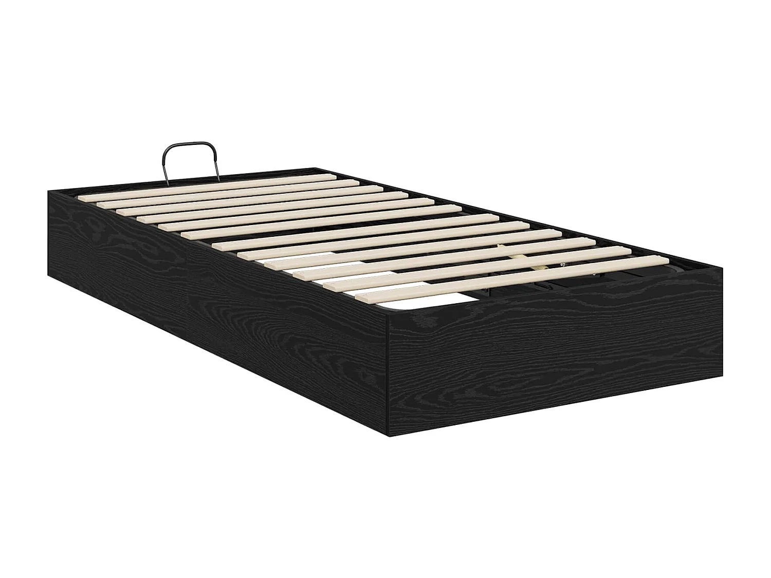 Berkfield Ottoman Bed Frame Black Oak 80.5 x 200 cm Engineered Wood