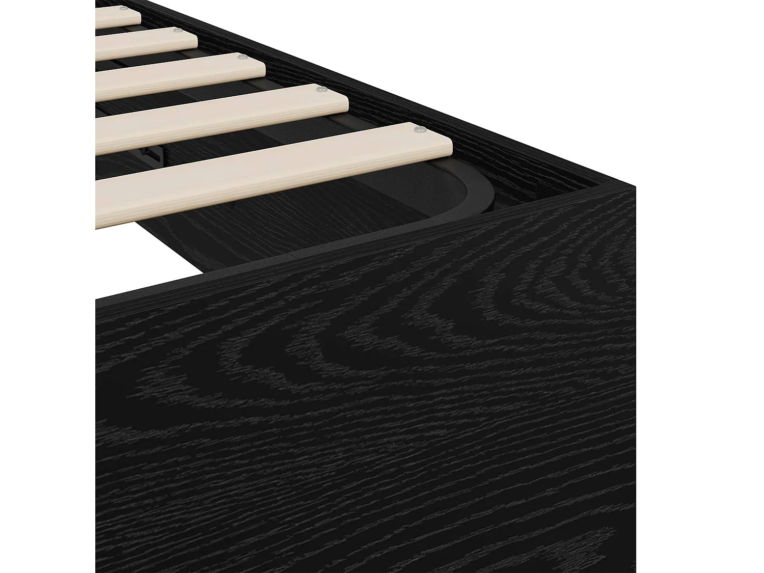 Berkfield Ottoman Bed Frame Black Oak 80.5 x 200 cm Engineered Wood