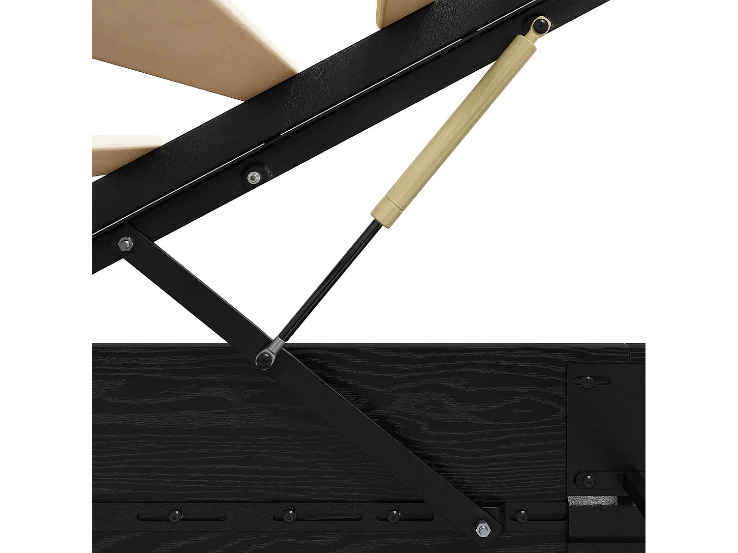 Berkfield Ottoman Bed Frame Black Oak 80.5 x 200 cm Engineered Wood