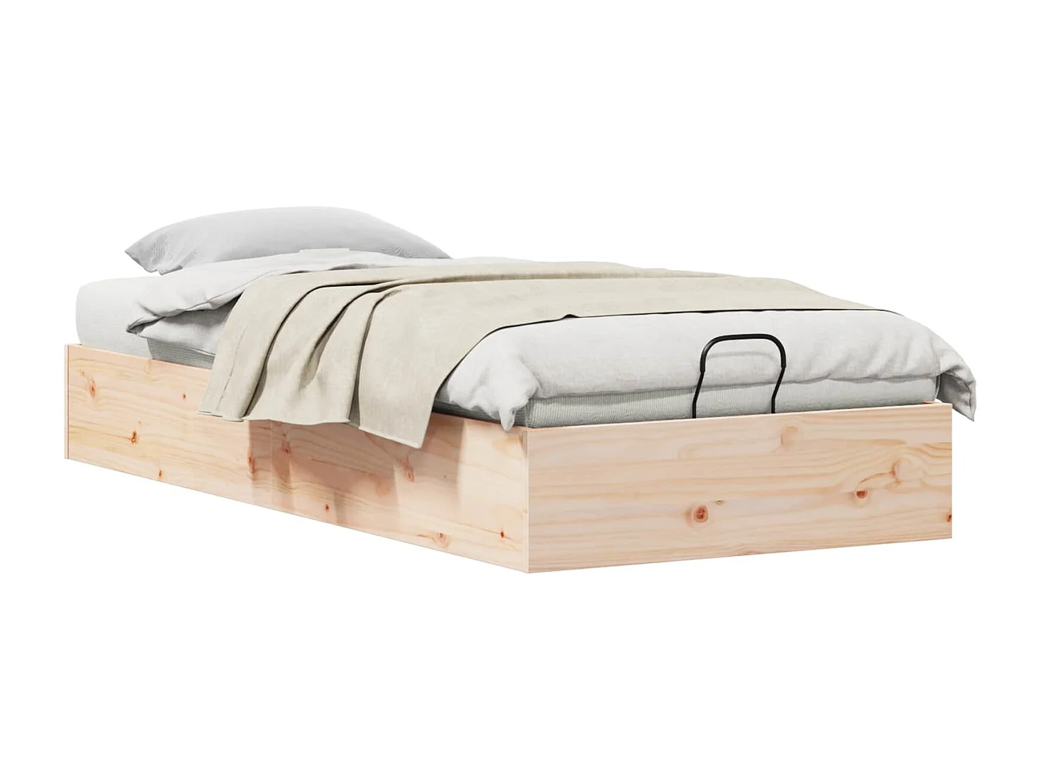Berkfield Ottoman Bed Frame with Storage Natural 70 x 190 cm