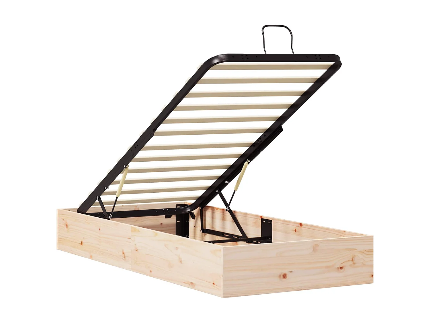 Berkfield Ottoman Bed Frame with Storage Natural 70 x 190 cm