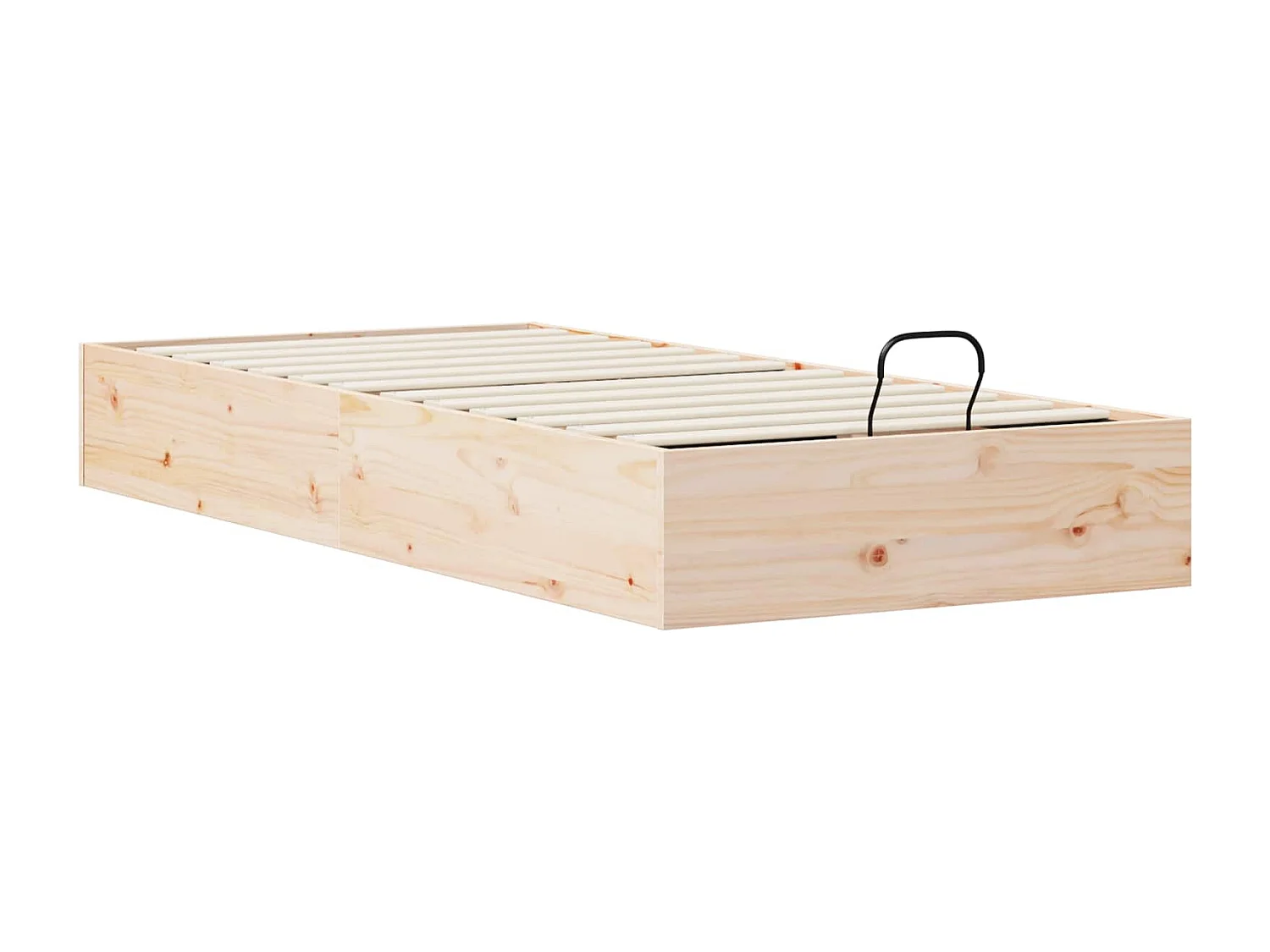 Berkfield Ottoman Bed Frame with Storage Natural 70 x 190 cm