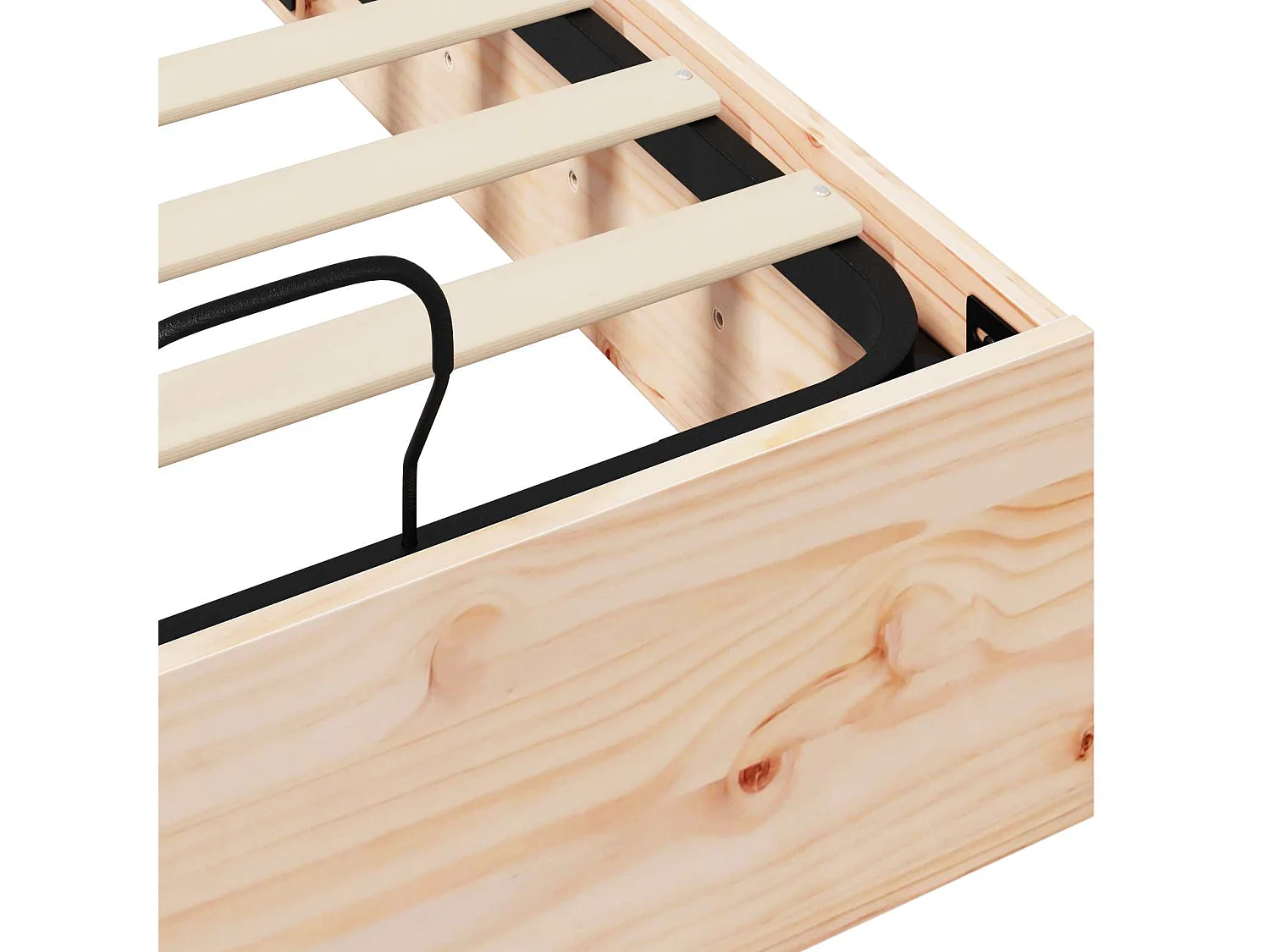 Berkfield Ottoman Bed Frame with Storage Natural 70 x 190 cm