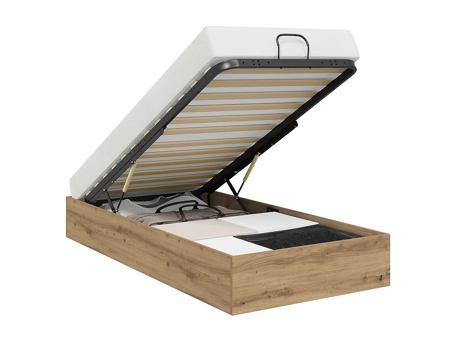 Berkfield Ottoman Bed Frame Artisan Oak 90 x 200 cm Engineered Wood