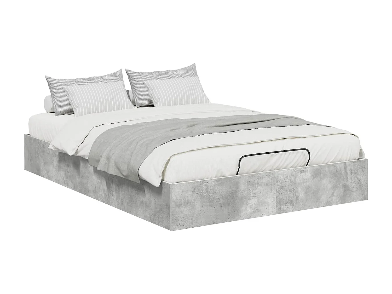 Berkfield Ottoman Bed Frame Concrete Grey 140 x 200 cm Engineered Wood