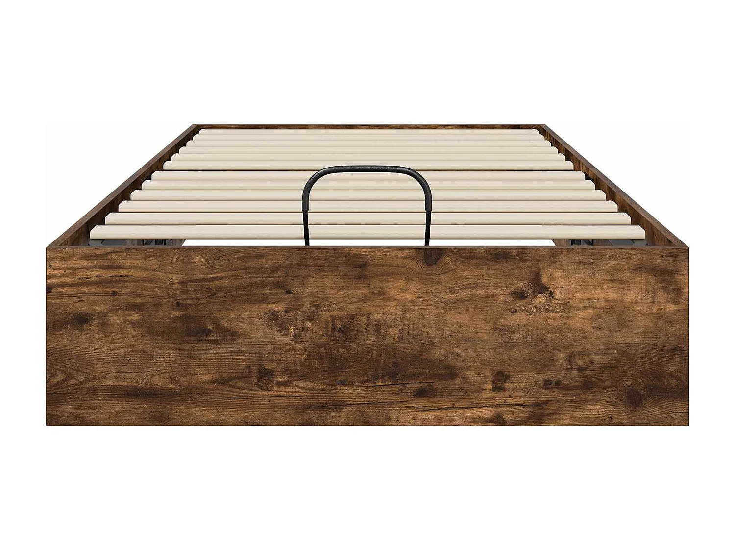 Berkfield Ottoman Bed Frame Smoked Oak 80.5 x 200 cm Engineered Wood
