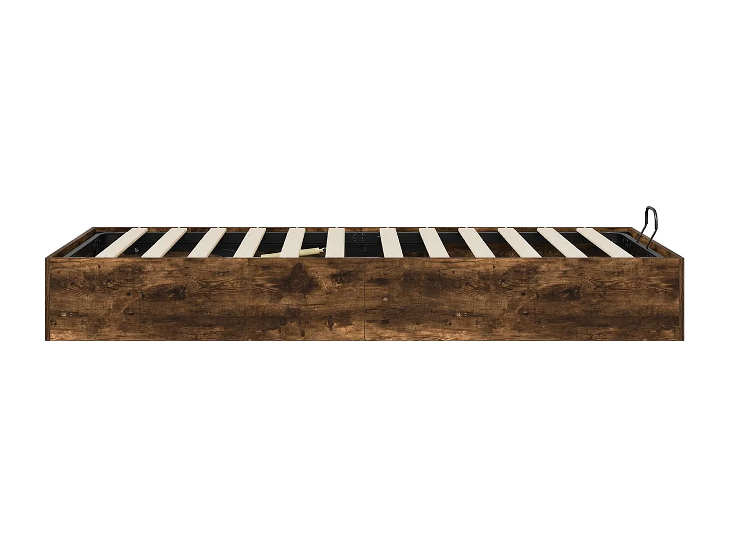 Berkfield Ottoman Bed Frame Smoked Oak 80.5 x 200 cm Engineered Wood