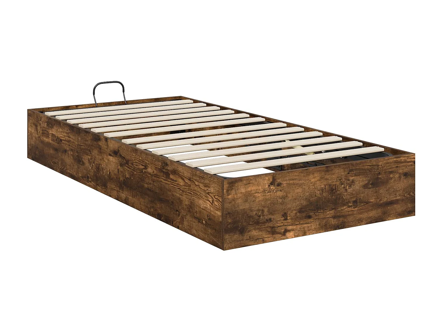 Berkfield Ottoman Bed Frame Smoked Oak 80.5 x 200 cm Engineered Wood