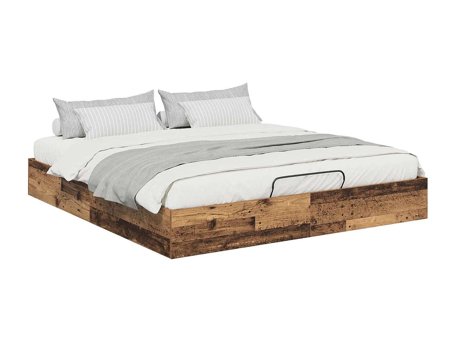 Berkfield Ottoman Bed Frame Old Wood 160 x 200 cm Engineered Wood
