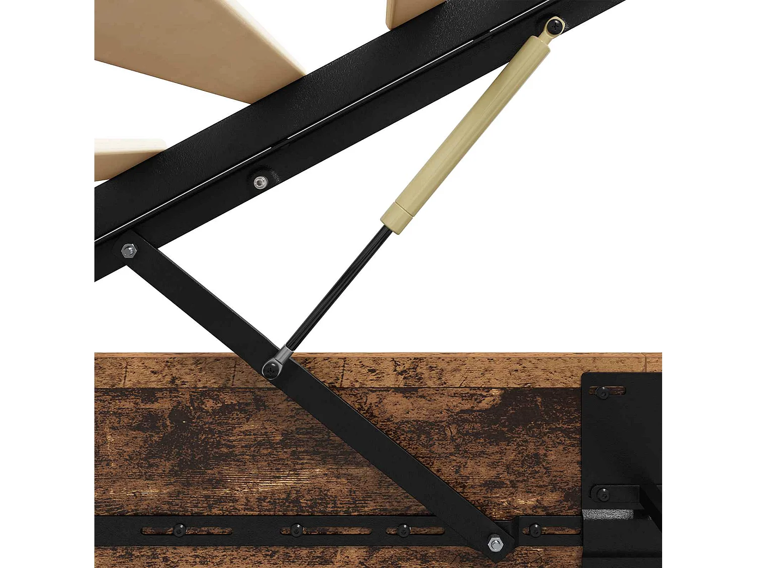 Berkfield Ottoman Bed Frame Old Wood 160 x 200 cm Engineered Wood