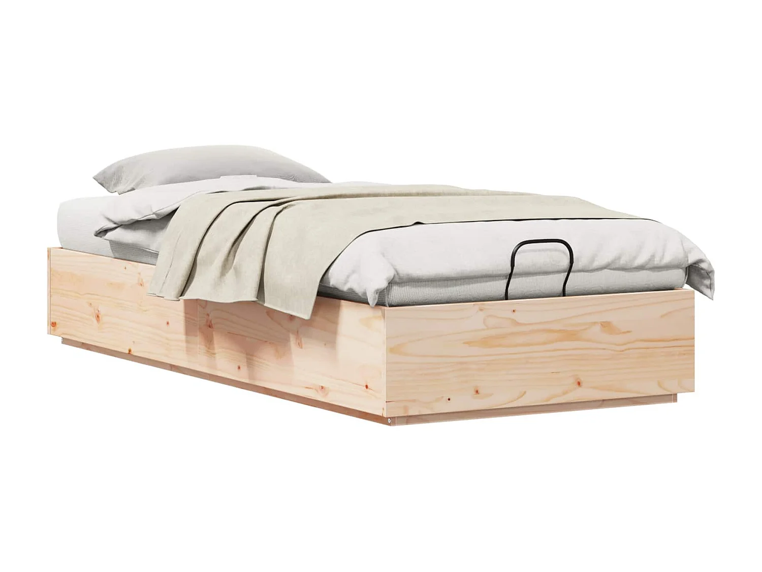 Berkfield Ottoman Bed Frame Natural 80 x 200 cm Solid Pine Wood
