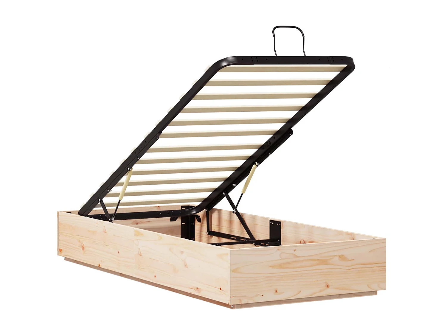 Berkfield Ottoman Bed Frame Natural 80 x 200 cm Solid Pine Wood
