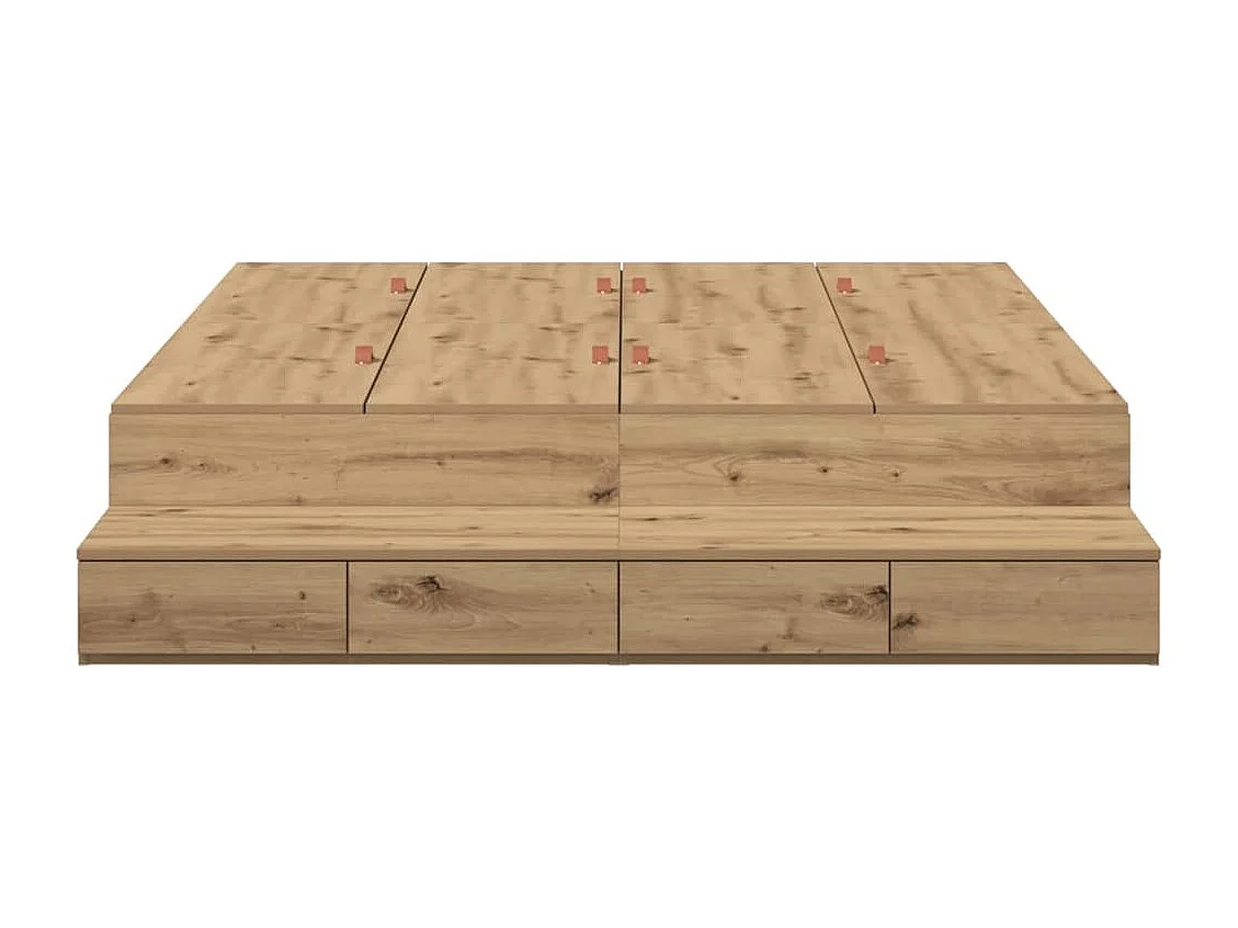 Berkfield Storage Bed Frame Artisan Oak 150 cm Engineered Wood