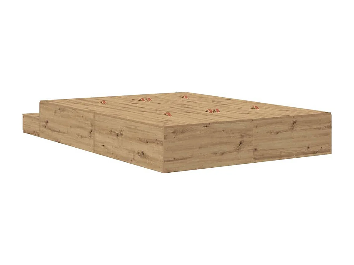Berkfield Storage Bed Frame Artisan Oak 150 cm Engineered Wood