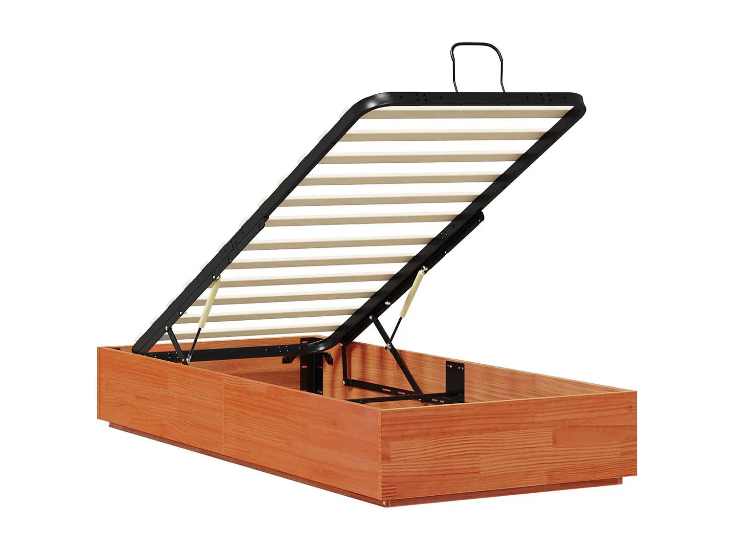 Berkfield Ottoman Bed Frame Wax Brown 80 x 200 cm Solid Pine Wood