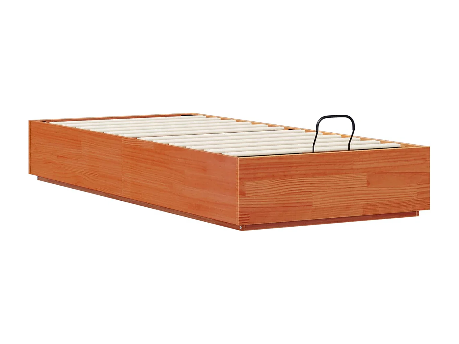 Berkfield Ottoman Bed Frame Wax Brown 80 x 200 cm Solid Pine Wood