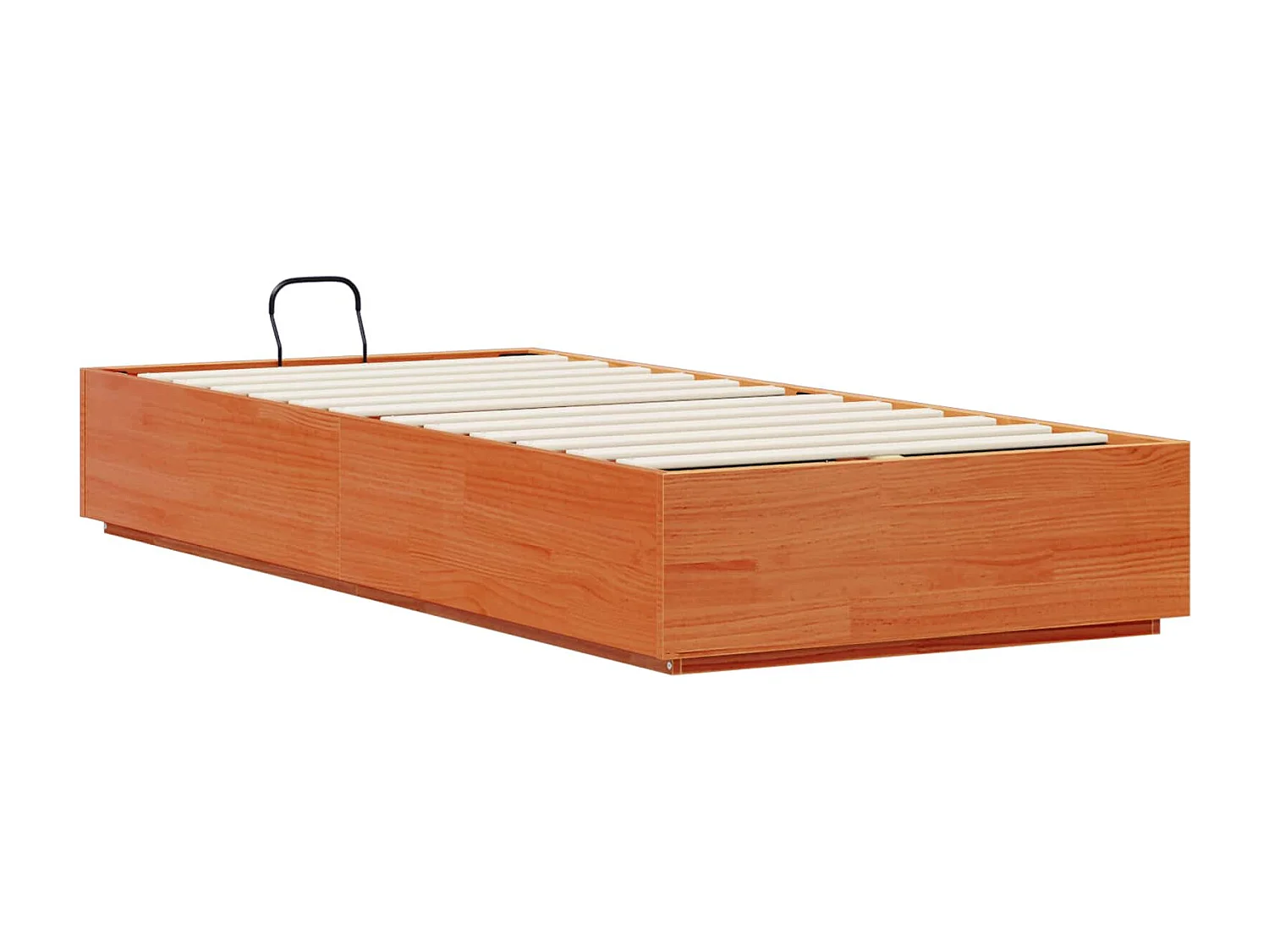 Berkfield Ottoman Bed Frame Wax Brown 80 x 200 cm Solid Pine Wood