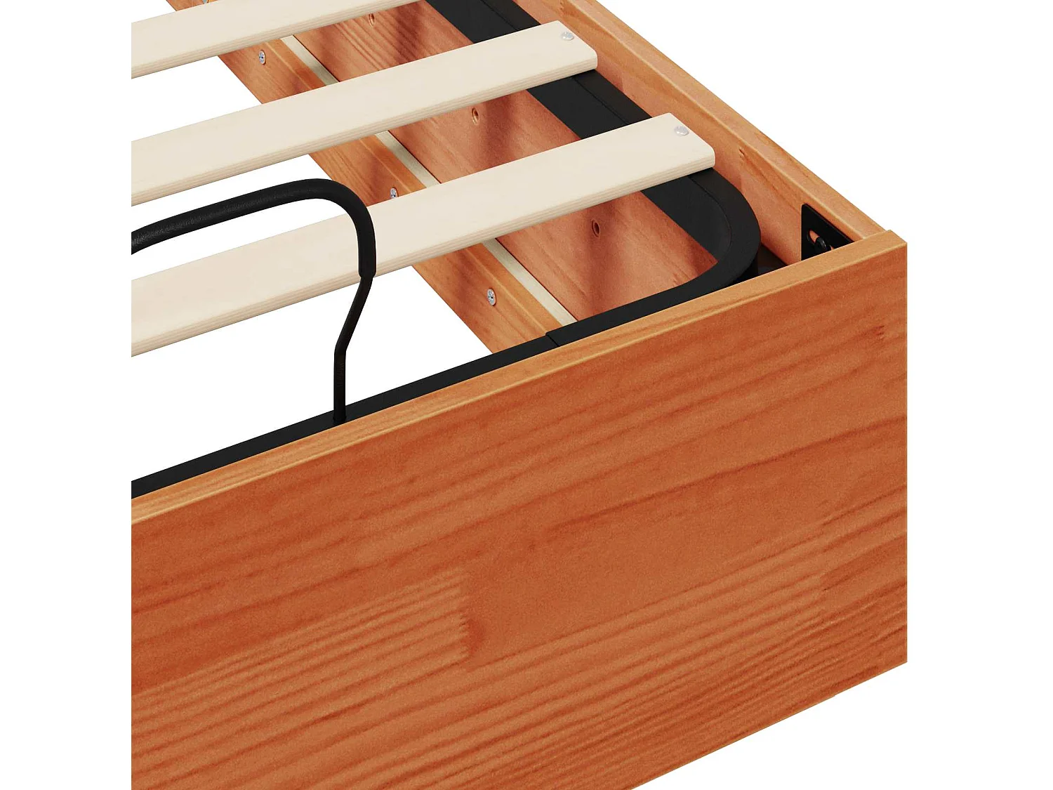 Berkfield Ottoman Bed Frame Wax Brown 80 x 200 cm Solid Pine Wood