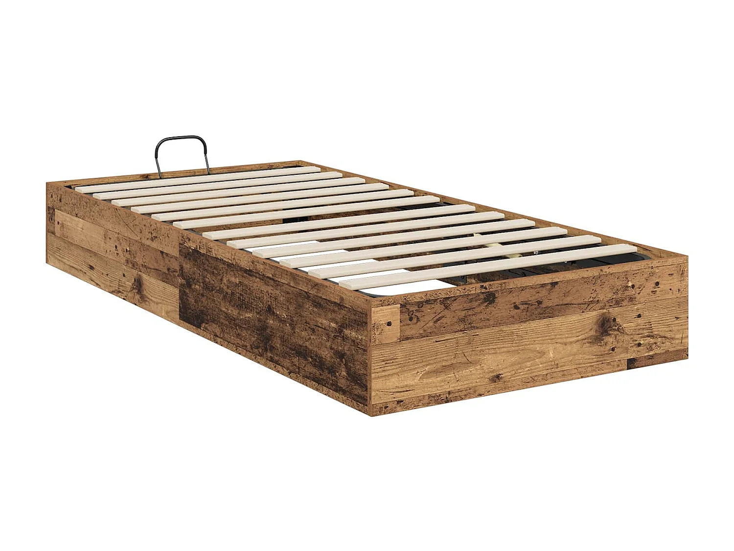 Berkfield Ottoman Bed Frame Old Wood 80.5 x 200 cm Engineered Wood