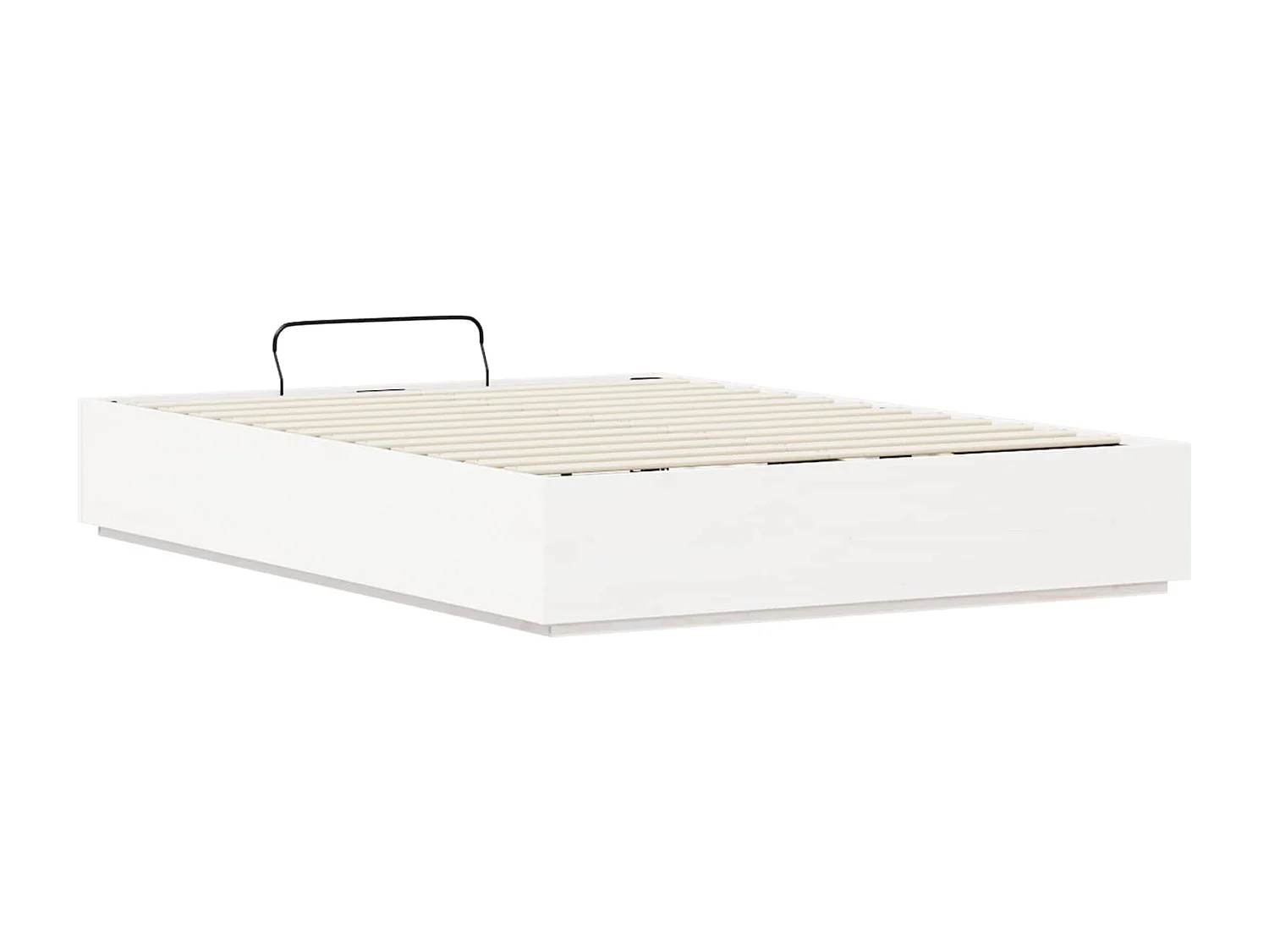 Berkfield Ottoman Bed Frame White 140 x 200 cm Solid Pine Wood