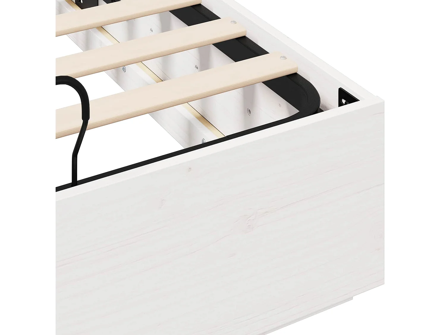 Berkfield Ottoman Bed Frame White 140 x 200 cm Solid Pine Wood