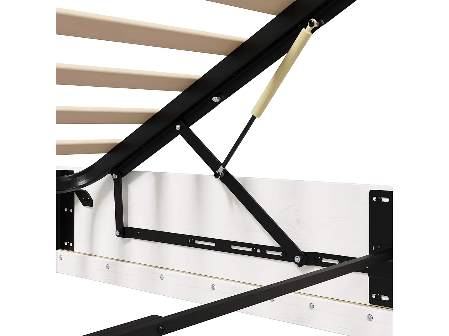 Berkfield Ottoman Bed Frame White 140 x 200 cm Solid Pine Wood
