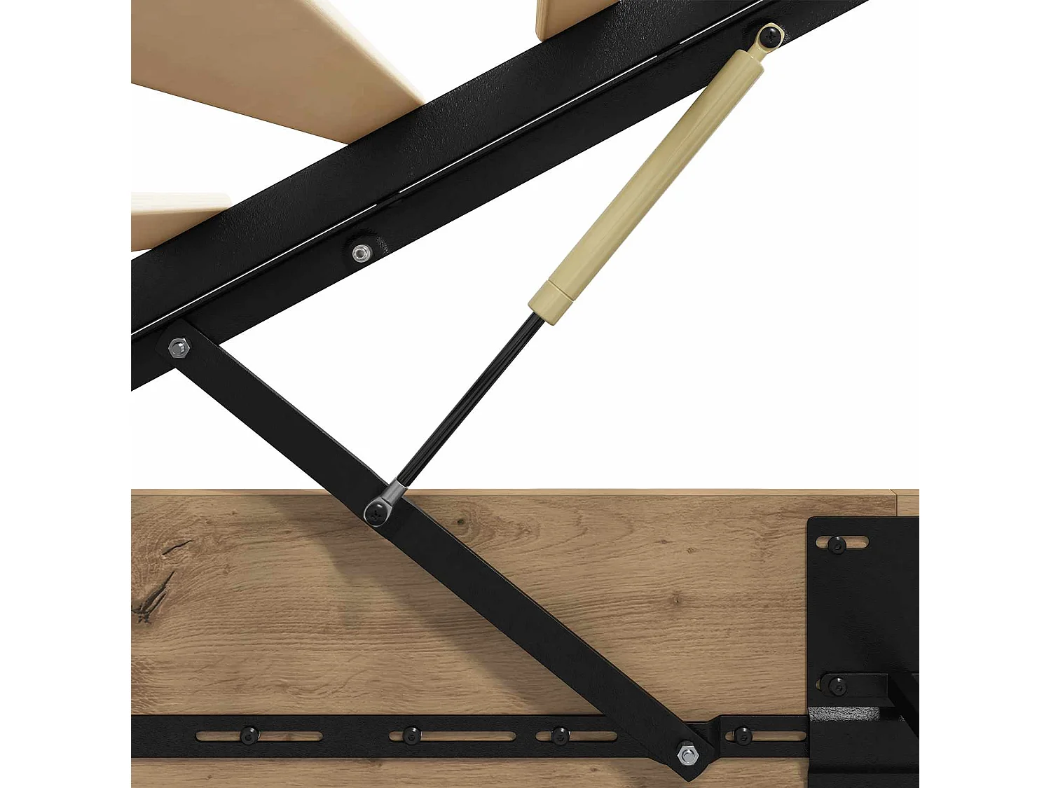 Berkfield Ottoman Bed Frame Artisan Oak 120 x 190 cm Engineered Wood